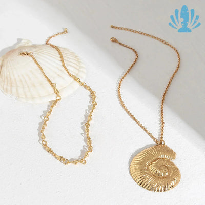 Gold Snail Necklace