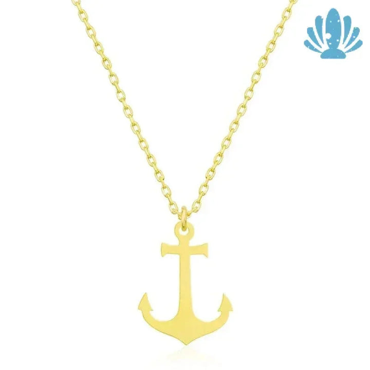 Anchor necklace gold