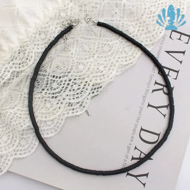 Black puka shell necklace