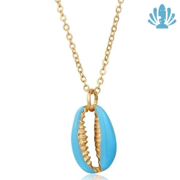 Blue puka shell necklace