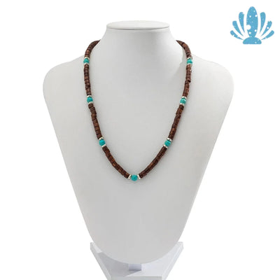 Brown puka shell necklace