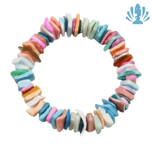 Colorful seashell bracelet