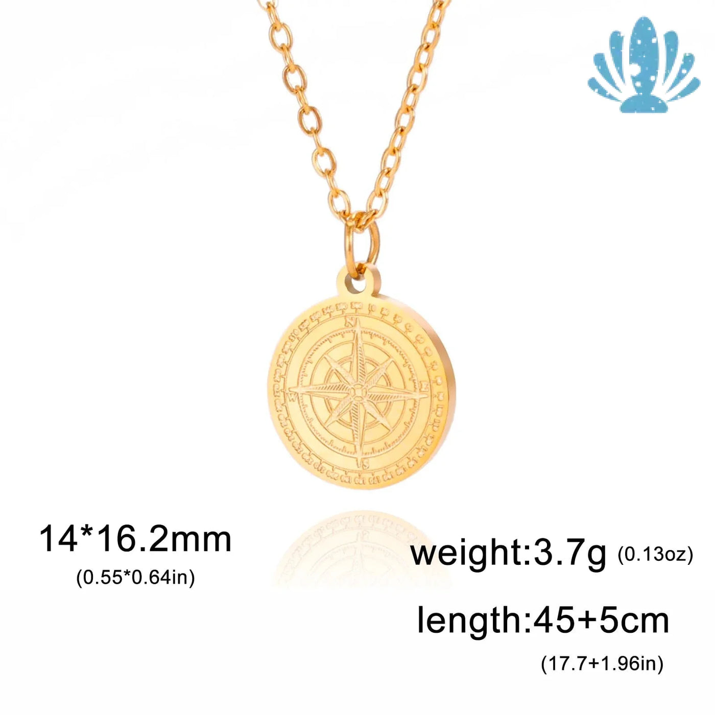 Compass charm necklace