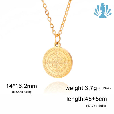 Compass pendant necklace