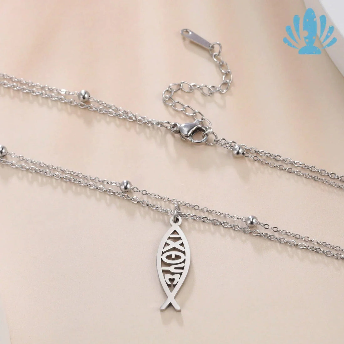 Fish necklace silver