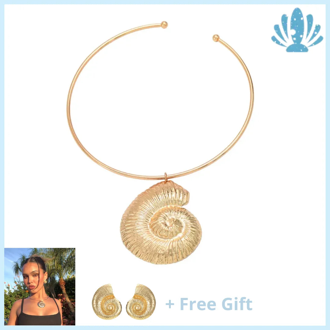 Beautiful Gold Sea Snail Necklace