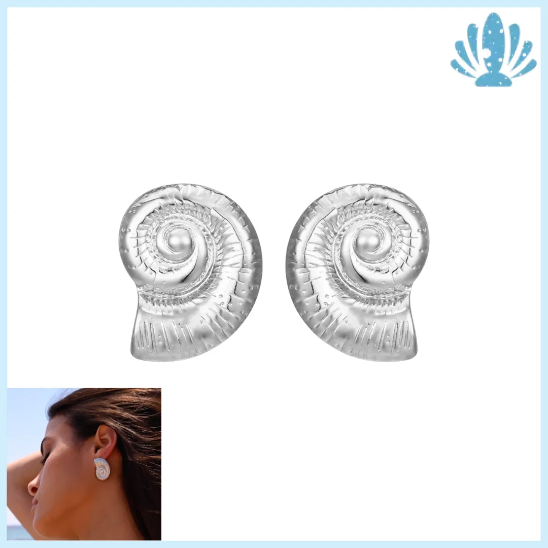 Conch shell earrings