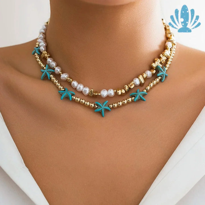 Gold puka shell necklace