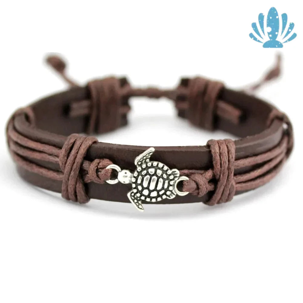 Leather surfer bracelet