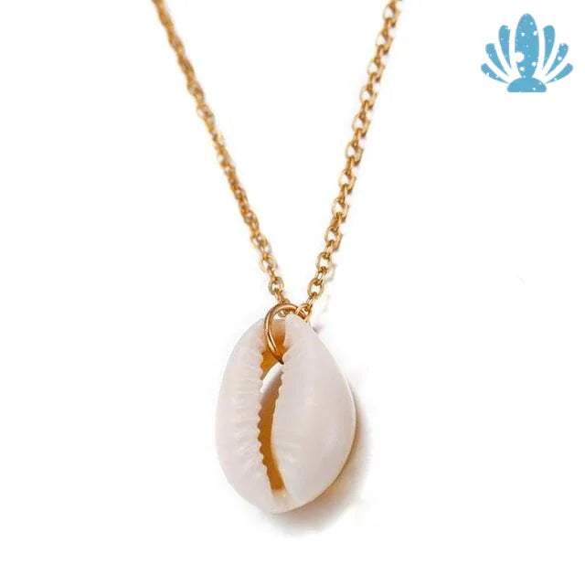 Long cowrie shell necklace