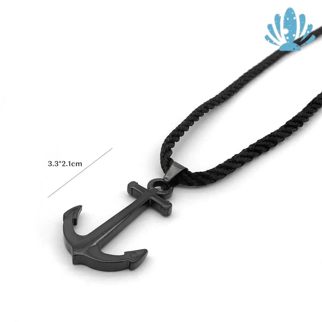 Male anchor necklace