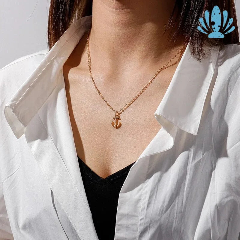 Necklace with an anchor