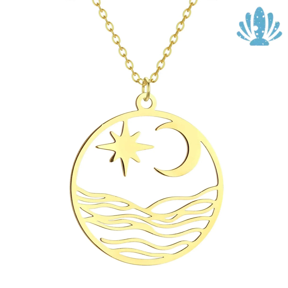 Ocean wave necklace