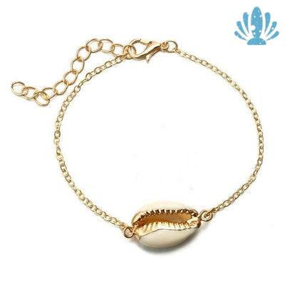 Puka shell bracelet gold