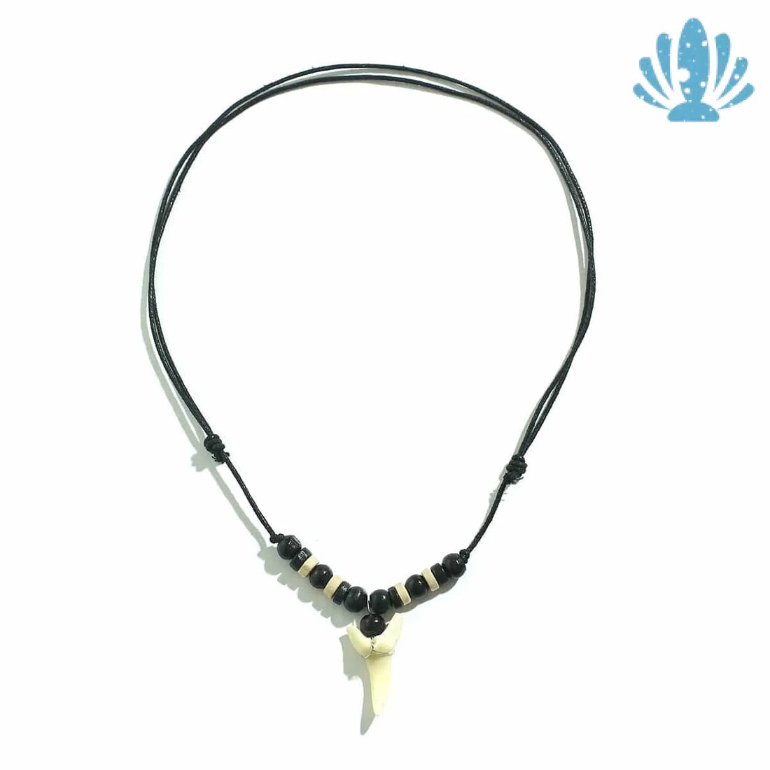 Puka shell necklace with shark tooth