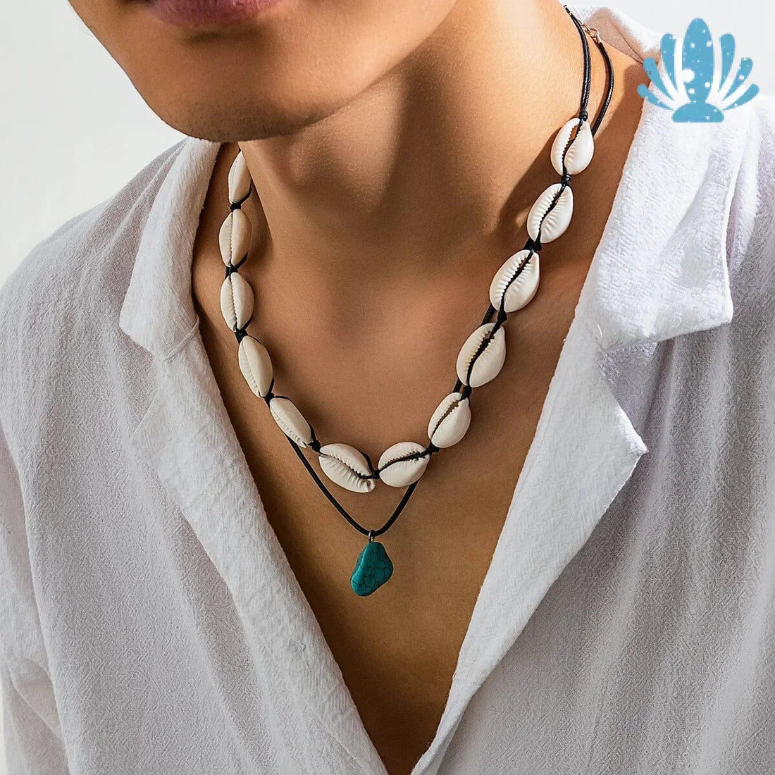 Seashell necklace mens