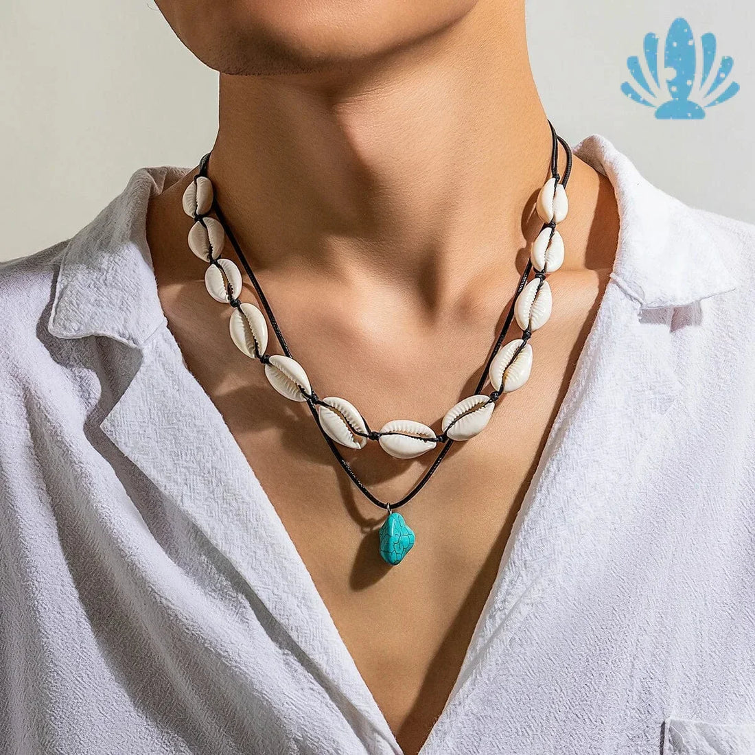 Seashell necklace mens