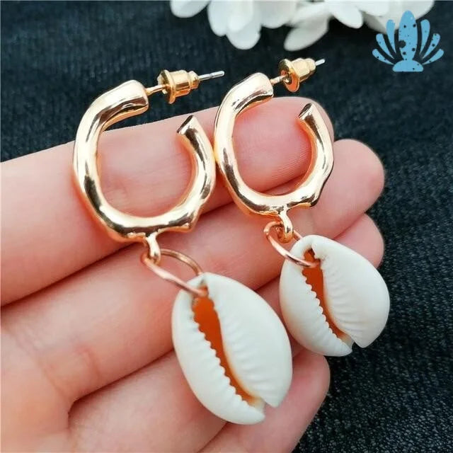 Shell drop earrings