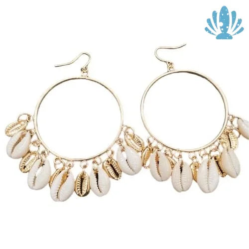 Shell hoop earrings