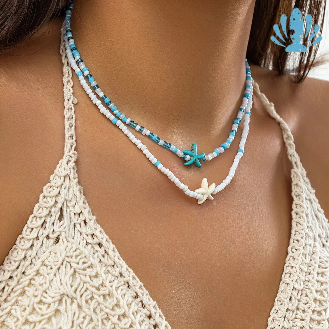 Turquoise puka shell necklace