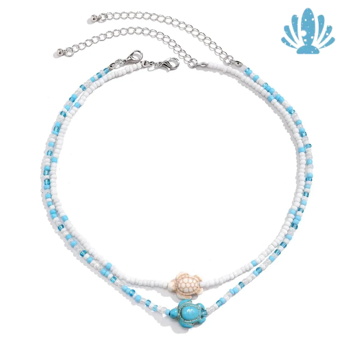 Turquoise puka shell necklace