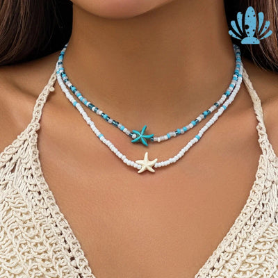 Turquoise puka shell necklace