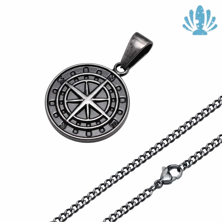 Vintage compass necklace