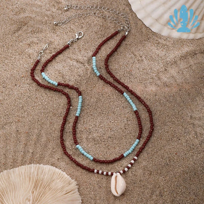 Vintage cowrie shell necklace