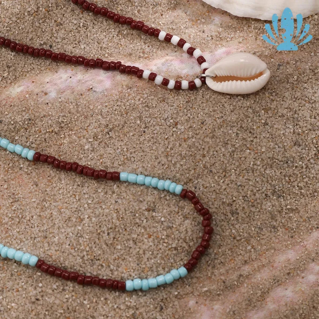 Vintage cowrie shell necklace