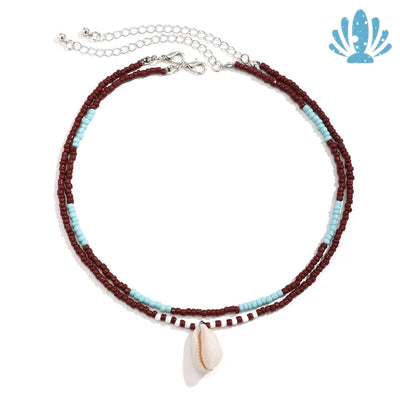 Vintage cowrie shell necklace
