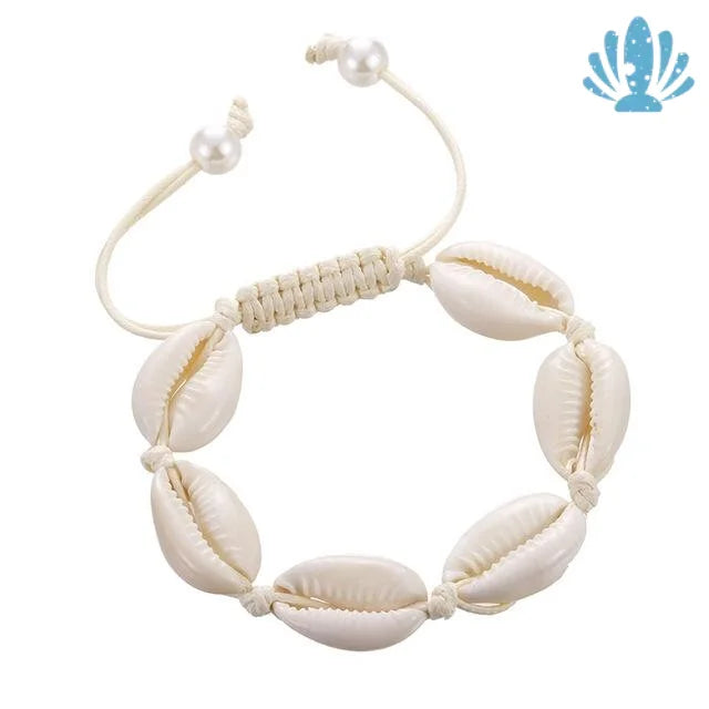 White puka shell bracelet