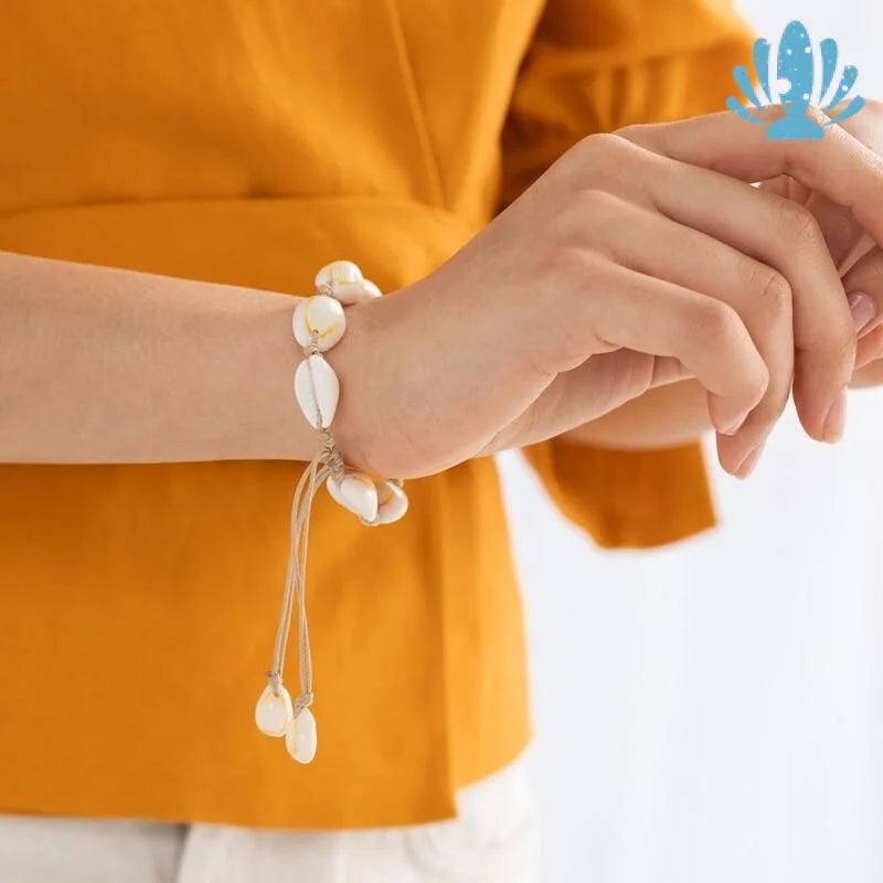 White puka shell bracelet