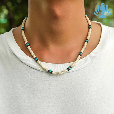 White surfer necklace