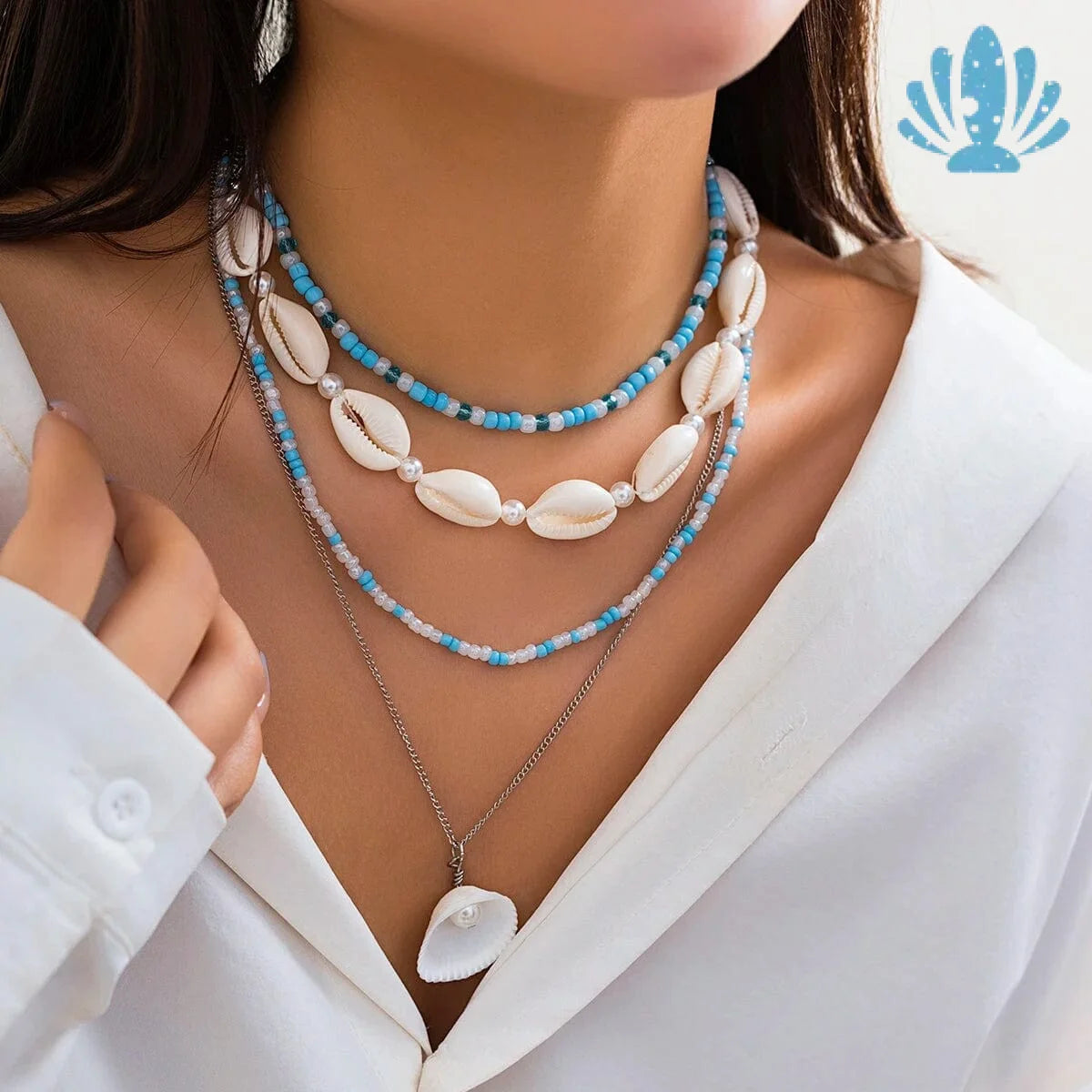 Women's puka shell necklace