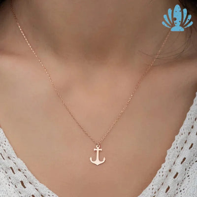 Womens anchor necklace